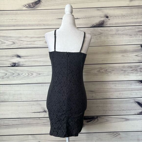 American Eagle Charcoal Grey Lace Mini Dress - Picture 6 of 9
